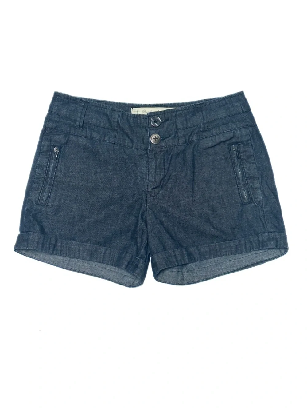 Anthropologie Daughters of the Liberation 100% Cotton Denim Trouser Midi Shorts - Picture 1 of 11